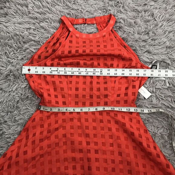 Lovers + Friends Revolve dress Terrace‎ View Gingham Fit Flare S Orange - Picture 6 of 7